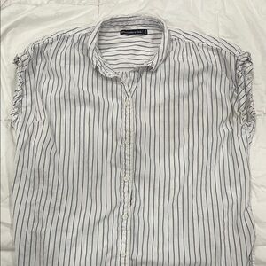 Abercrombie and Fitch women’s Blue Striped Button Down Shirt